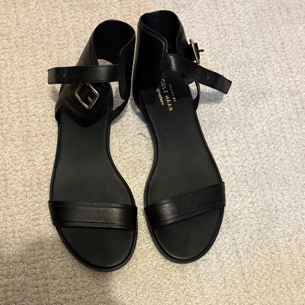 Cole Haan Women's Black Strap Sandals